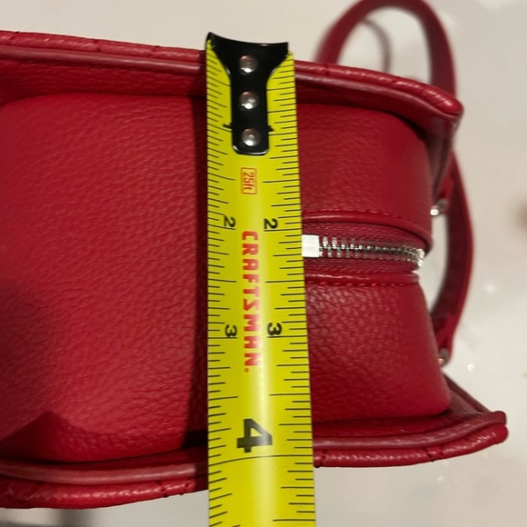 Lux De Ville Matte Red Coffin Handbag Rockabilly Skull Purse - Picture 11 of 12